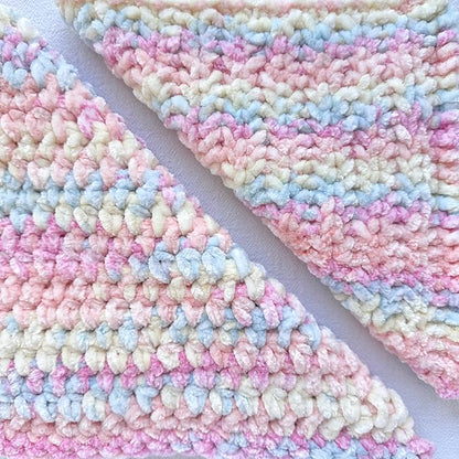 Chenillique XL Super Bulky Chenille Yarn – 100g Skein (88 Yards) + Safety Eyes + Free Plushie Pattern – Plush Polyester Yarn for Amigurumi, Crochet & Knitting - Pastel Dreams