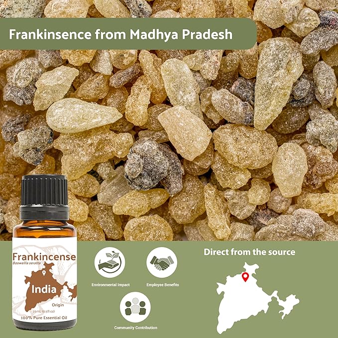 Nature Packaged Frankincense Essential Oil - Direct from Madhya Pradesh, India - Pure Essential Oil for Diffusers and Aromatherapy | 100% Pure Therapeutic Grade Natural Aceite de Incienso (22lbs)