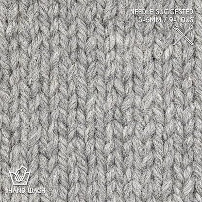 Bulky Set (6 x 1.75 oz) Super Soft Baby Alpaca Knitting Yarn Light Gray 328 Yards