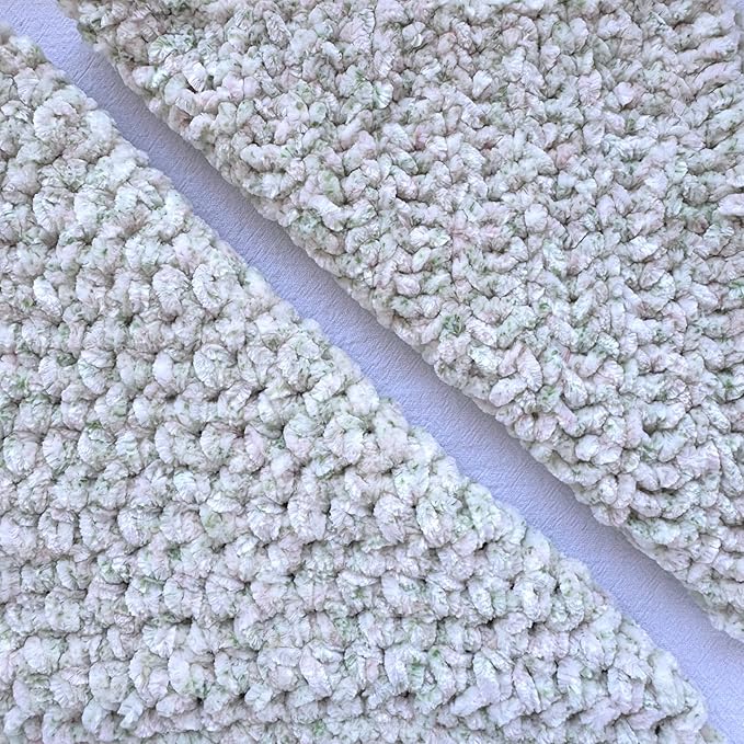 Chenillique XL Super Bulky Chenille Yarn – 100g Skein (88 Yards) + Safety Eyes + Free Plushie Pattern – Plush Polyester Yarn for Amigurumi, Crochet & Knitting - Spring Haze