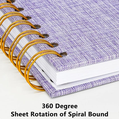 Yopih Linen Covered Scrapbook Photo Album, 10x10 Inches with Hardcover Kraft White Pages - Ideal for Travel, Wedding, Guest Book, Christmas, Baby Shower (40 Sheets/80 Pages)