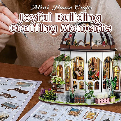 Kisoy DIY Miniature House Kit, Tiny House Building Kit with Furniture and LED Light for Adults and Teens, DIY Mini House Craft Kit, Decorations/Gifts for Family and Friends（Hanging Garden）