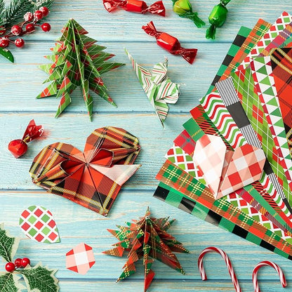Fainne 40 Sheet Christmas Scrapbook Paper Double Sided Scrapbook Specialty Paper 12 x 12 Inch Xmas Decorative Craft for Card Making Scrapbooking