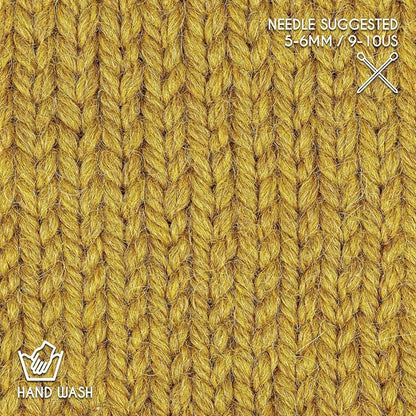 Bulky Set (6 x 1.75 oz) Super Soft Baby Alpaca Knitting Yarn Melange Yellow 328 Yards