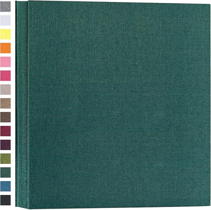 potricher Photo Album for 4x6 1000 Photos Linen Cover Extra Large Capacity Picture Book for Family Wedding Anniversary and Baby (Dark Green)