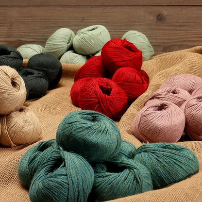 100% Baby Alpaca Yarn Wool Set of 6 Skeins (300 Grams) DK Weight - Made in Peru - Heavenly Soft and Perfect for Knitting and Crocheting (Soft Mint, DK - 6 Skeins)