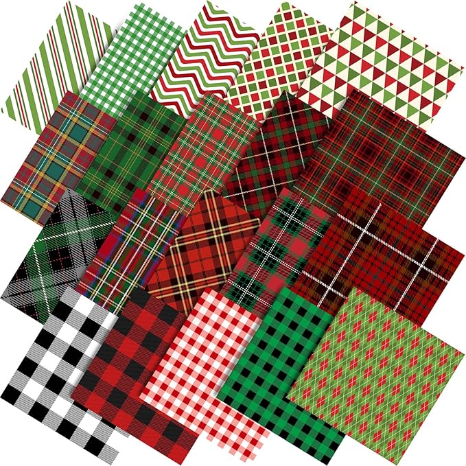 Fainne 40 Sheet Christmas Scrapbook Paper Double Sided Scrapbook Specialty Paper 12 x 12 Inch Xmas Decorative Craft for Card Making Scrapbooking