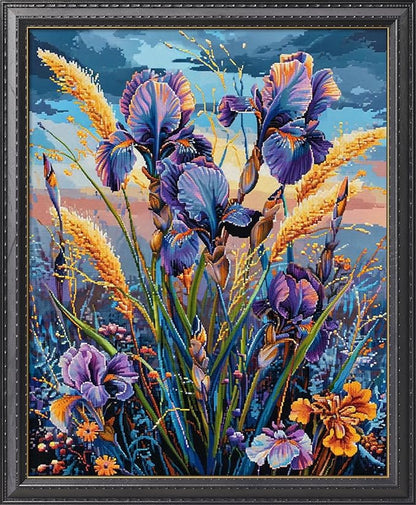 Leczany Cross Stitch Stamped Kits Patterns Craft Kit Needlepoint Full Range of Embroidery Starter Kits Beginners for DIY 11CT 3 Strands | Orris 13.4×16.9 inches