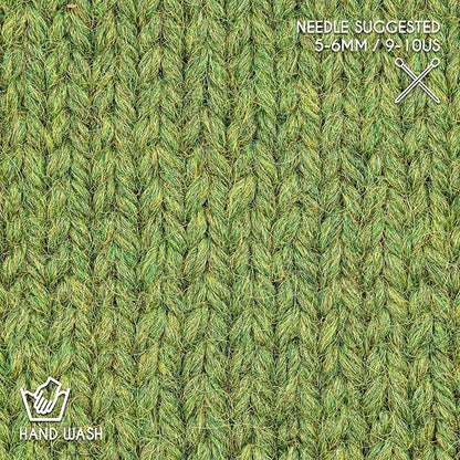 Bulky Set (6 x 1.75 oz) Super Soft Baby Alpaca Knitting Yarn Middle Green 328 Yards