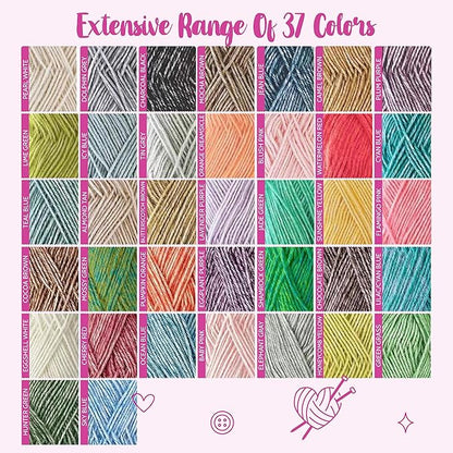 Cotton to The Core Cotton Yarn for Crocheting, 6-Pack (852 Yds / 300G), Free Patterns, Beginners Friendly - Soft Baby Yarn for Knitting - 3 DK Light Worsted Weight - Almond Tan