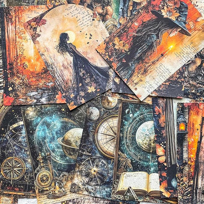 180 Sheets Vintage Adventure Scrapbook Paper Set – Ancient Civilizations, Dinosaurs, Astronomy, Greek, Mayan & Egyptian Decoupage Junk Journal Ephemera, Antique Aesthetic Collage Craft Supplies