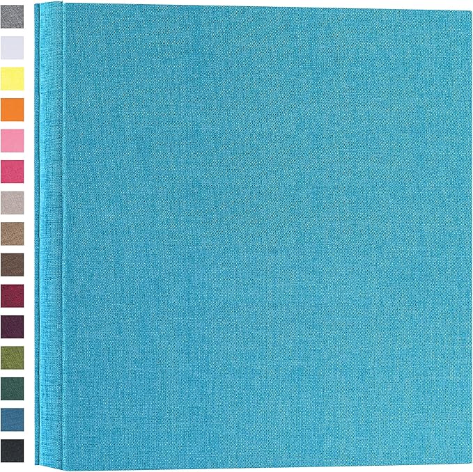 potricher Photo Album for 4x6 1000 Photos Linen Cover Extra Large Capacity Picture Book for Family Wedding Anniversary and Baby (Blue)