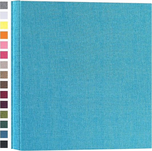 potricher Photo Album for 4x6 1000 Photos Linen Cover Extra Large Capacity Picture Book for Family Wedding Anniversary and Baby (Blue)