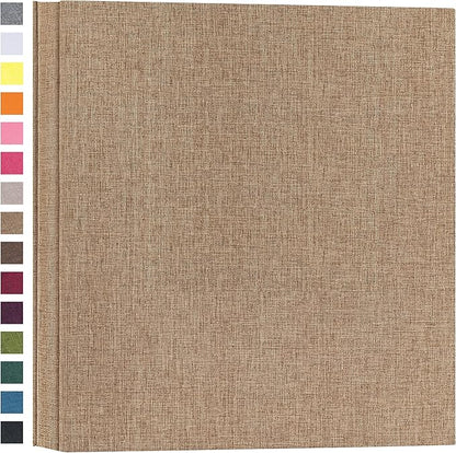 potricher Photo Album for 4x6 600 Photos Linen Cover Extra Large Capacity Picture Book for Family Wedding Anniversary and Baby (Khaki)
